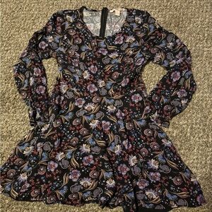 Forever 21 Medium Floral Black Dress